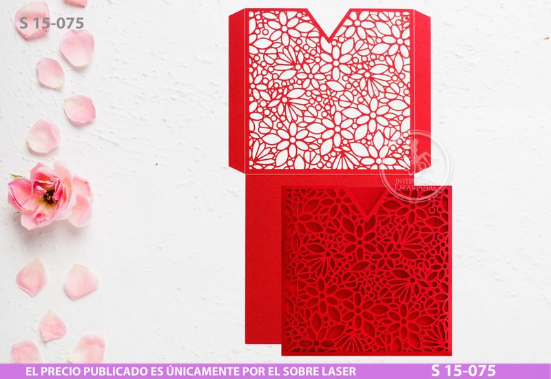 DIY Sobre Corte Laser  S 15-075 Floral