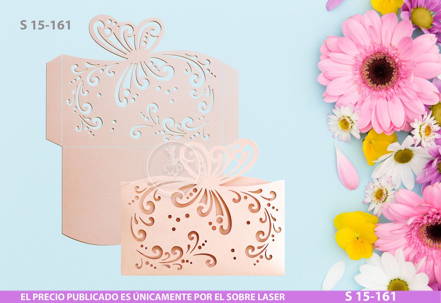 DIY Sobre Corte Laser  S 15-161 Mariposa