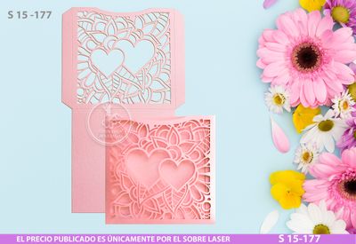 DIY Sobre Corte Laser  S 15-177 Corazón
