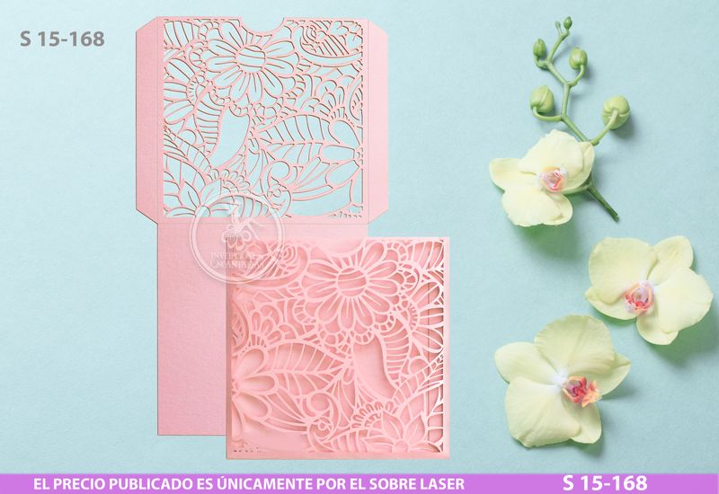 DIY Sobre Corte Laser  S 15-168 Flores