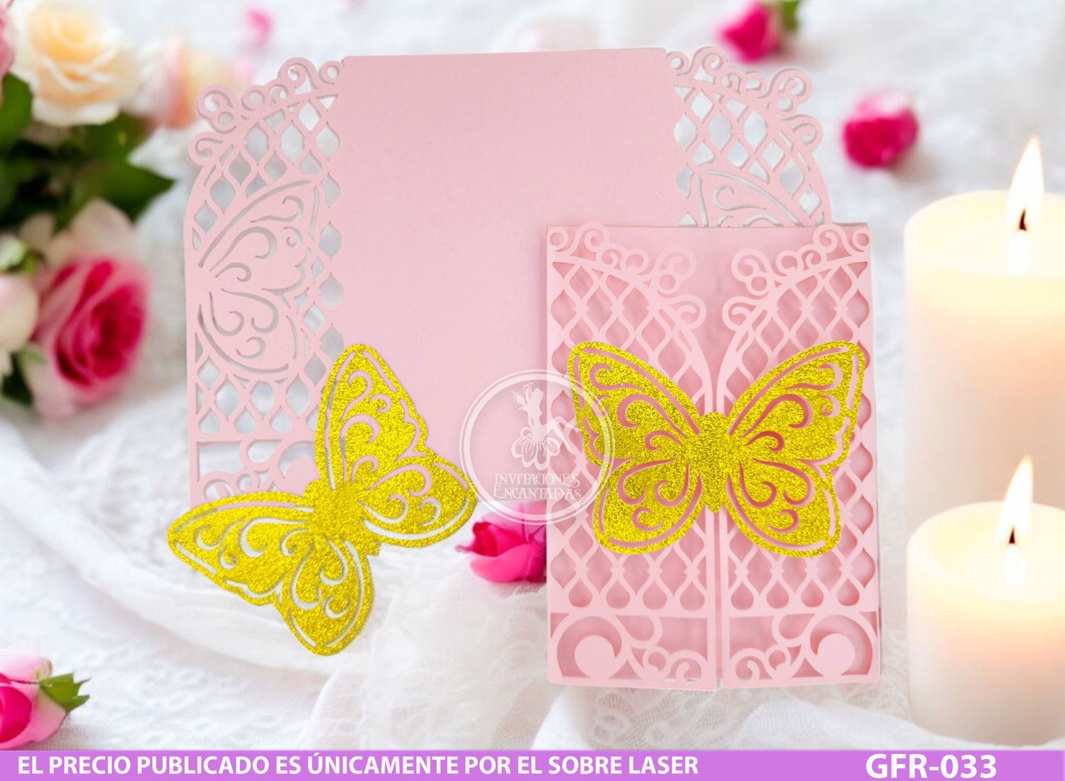 DIY Sobre Corte Laser  GFR-033 Mariposa