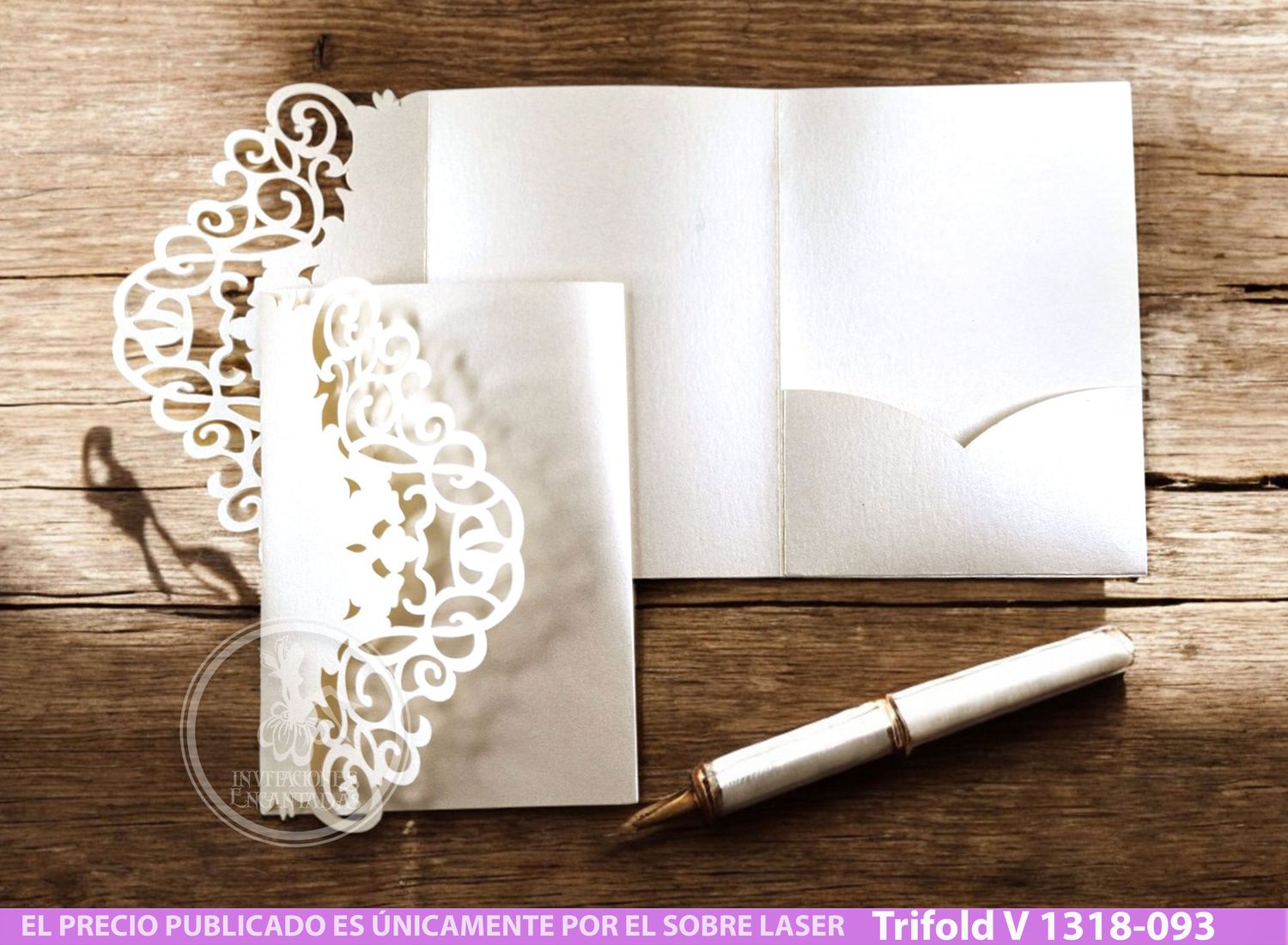 DIY Sobre Corte Laser Trifold V 1318-093