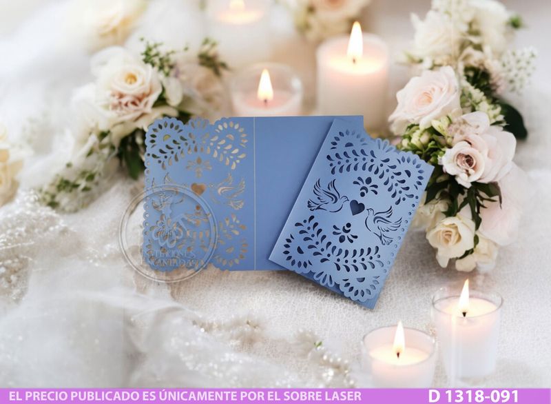 DIY Sobre Corte Laser DIY D 1318-091 Mexicana Palomas