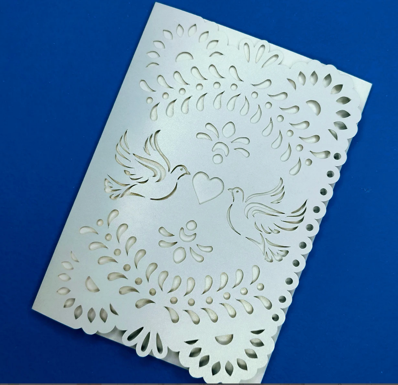 DIY Sobre Corte Laser DIY Trifold V 1318-0105 Mexicana Palomas