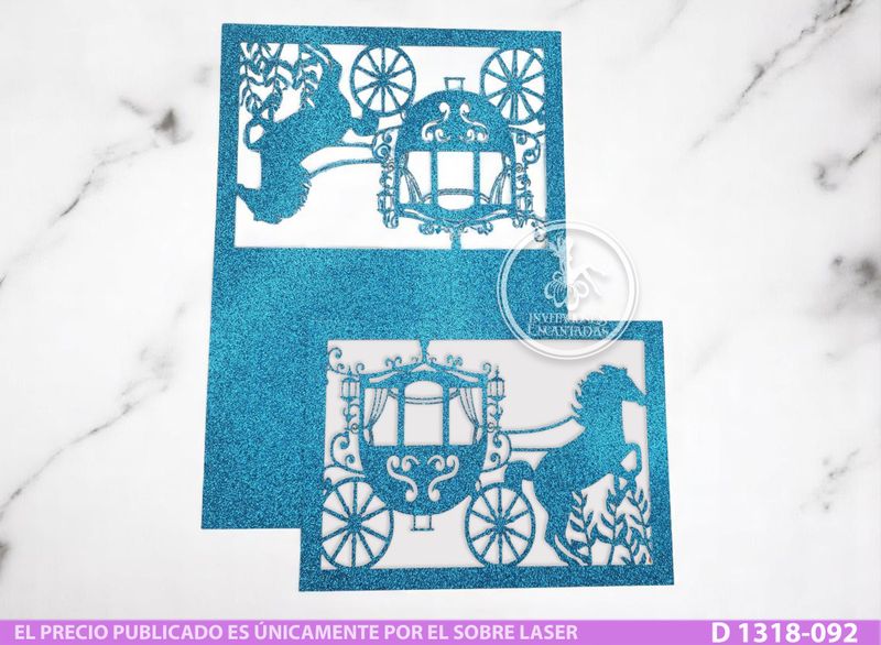 DIY Sobre Corte Laser DIY D 1318-092 Carruaje Cenicienta