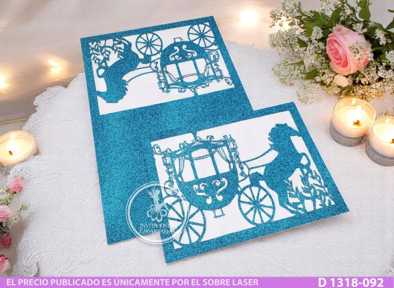 DIY Sobre Corte Laser DIY D 1318-092 Carruaje Cenicienta