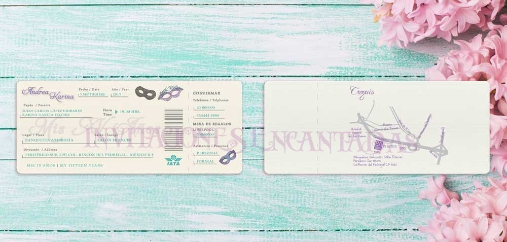Invitación Ticket 22 Invitación Ticket 22