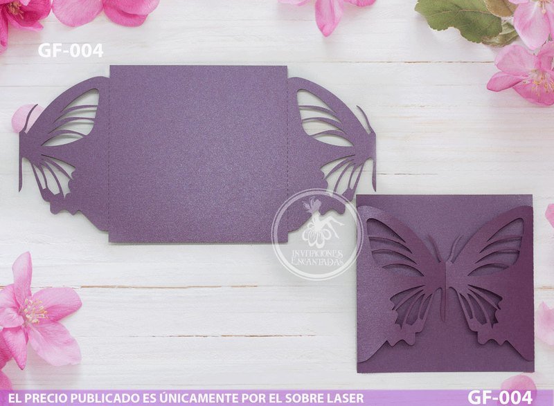 DIY Sobre Corte Laser GF-004 Mariposa