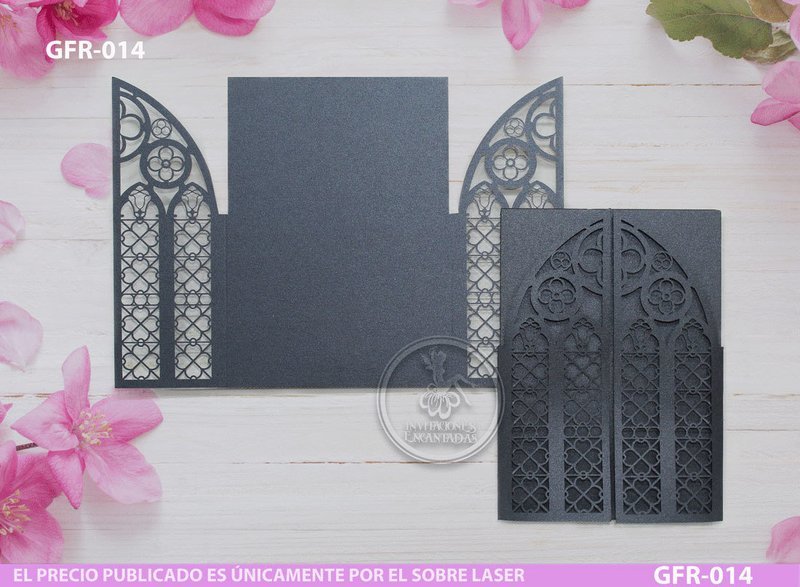 DIY Sobre Corte Laser  GFR-014 Rejas puertas Notredame