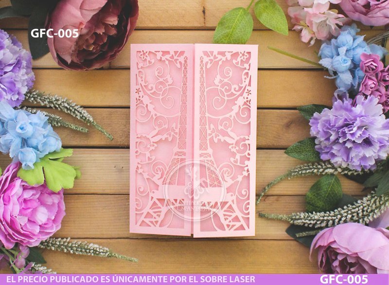 DIY Sobre Corte Laser GFC-005 Eiffel