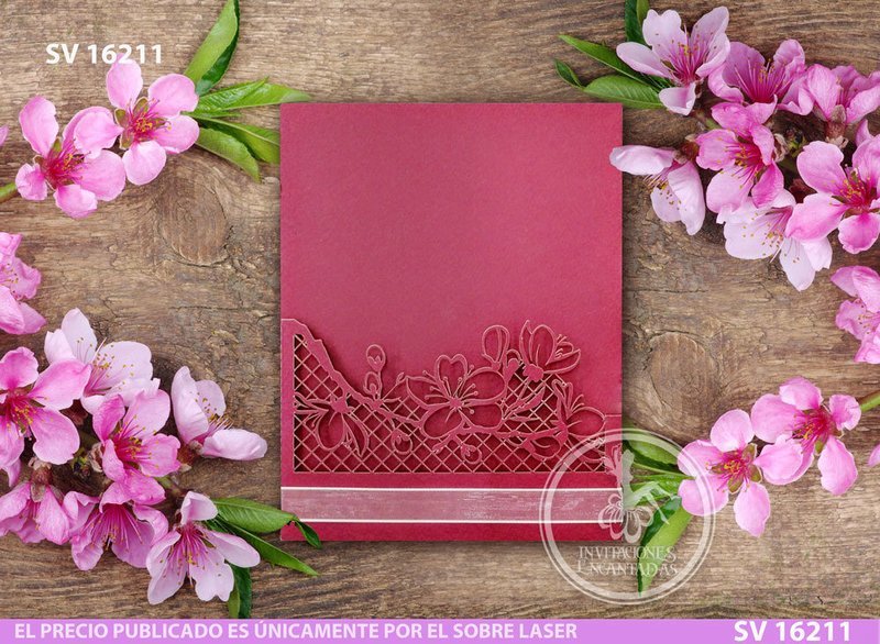 DIY Sobre Corte Laser SV 1621-11 Cherry Blossom