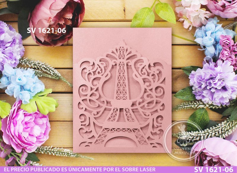 DIY Sobre Corte Laser SV 1621-06 Eiffel