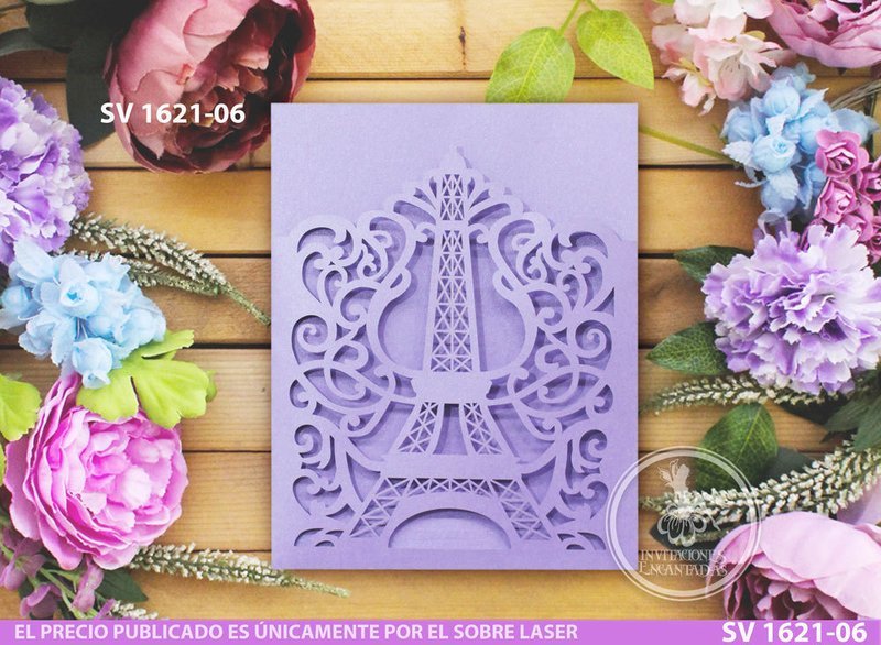 DIY Sobre Corte Laser SV 1621-06 Eiffel
