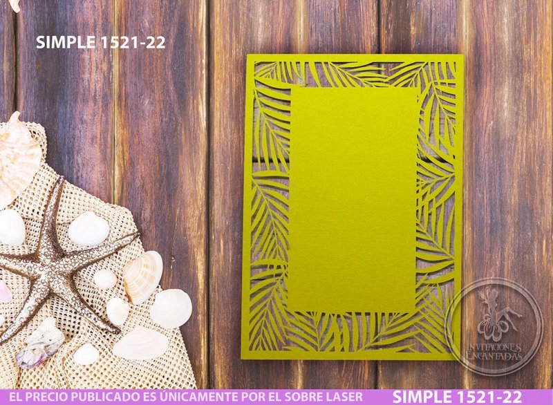 DIY Sobre Corte Laser Simple 1521-22