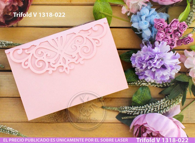 DIY Sobre Corte Laser Trifold V 1318-022