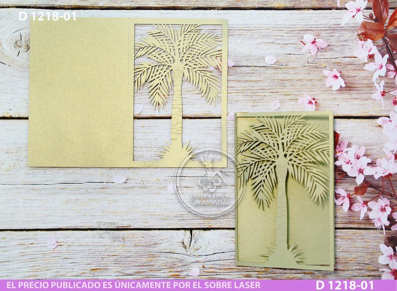 DIY Sobre Corte Laser D 1218-01 Playa