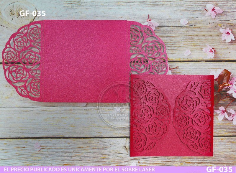 DIY Sobre Corte Laser GF-035 Floral