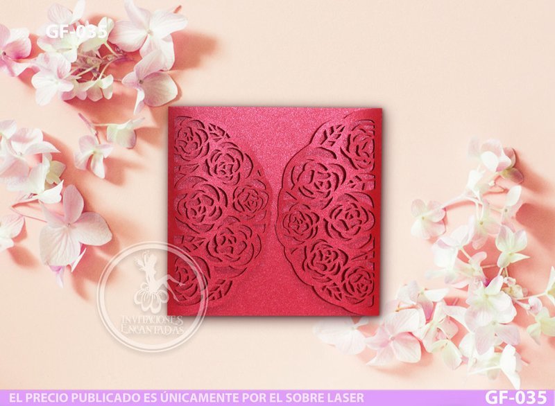DIY Sobre Corte Laser GF-035 Floral