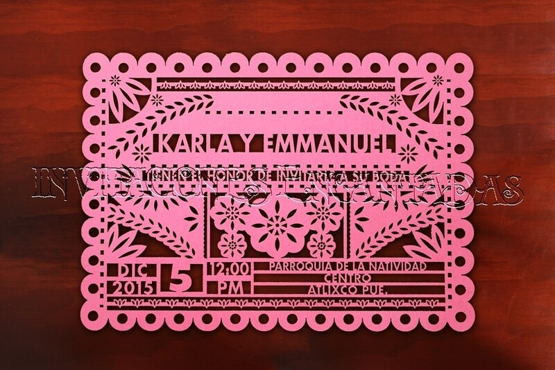 DIY Sobre Corte Laser Simple-Mexicana-Papel-Picado-04 - Personalizada