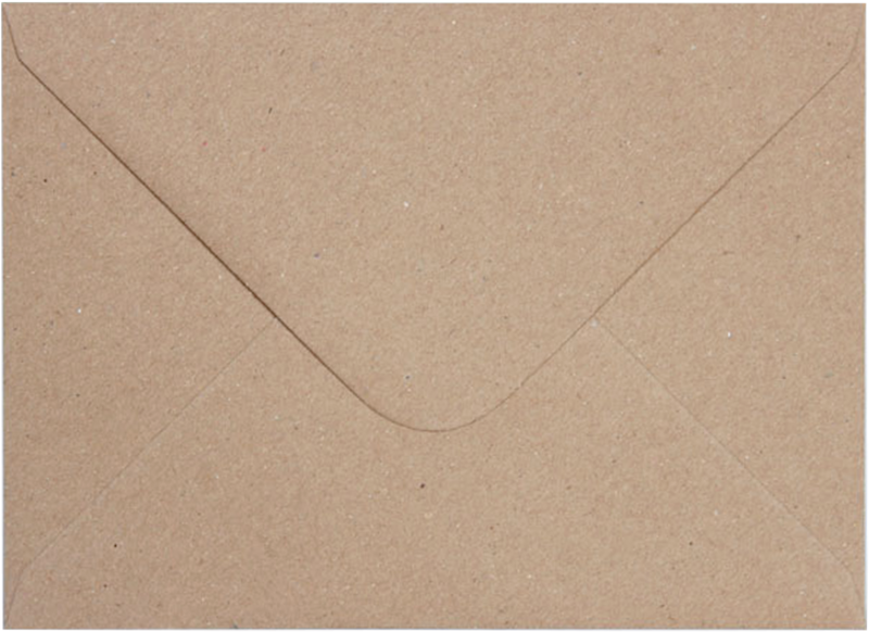 50 Sobres rectangular 8x11 cm KRAFT 150g