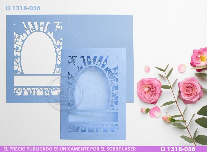 DIY Sobre Corte Laser D 1318-056 Cumpleaños - Personalizada