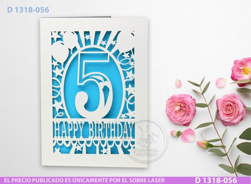 DIY Sobre Corte Laser D 1318-056 Cumpleaños - Personalizada DIY Sobre Corte Laser D 1318-056 Cumpleaños - Personalizada