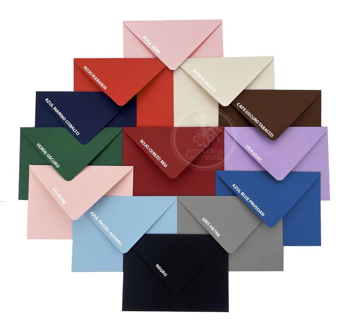 25 Sobres rectangular 11.5x15.5cm Cartulina Mate burano 200g