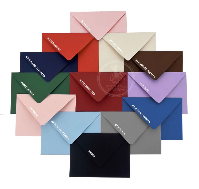 25 Sobres rectangular 11.5x15.5cm Cartulina Mate burano 200g