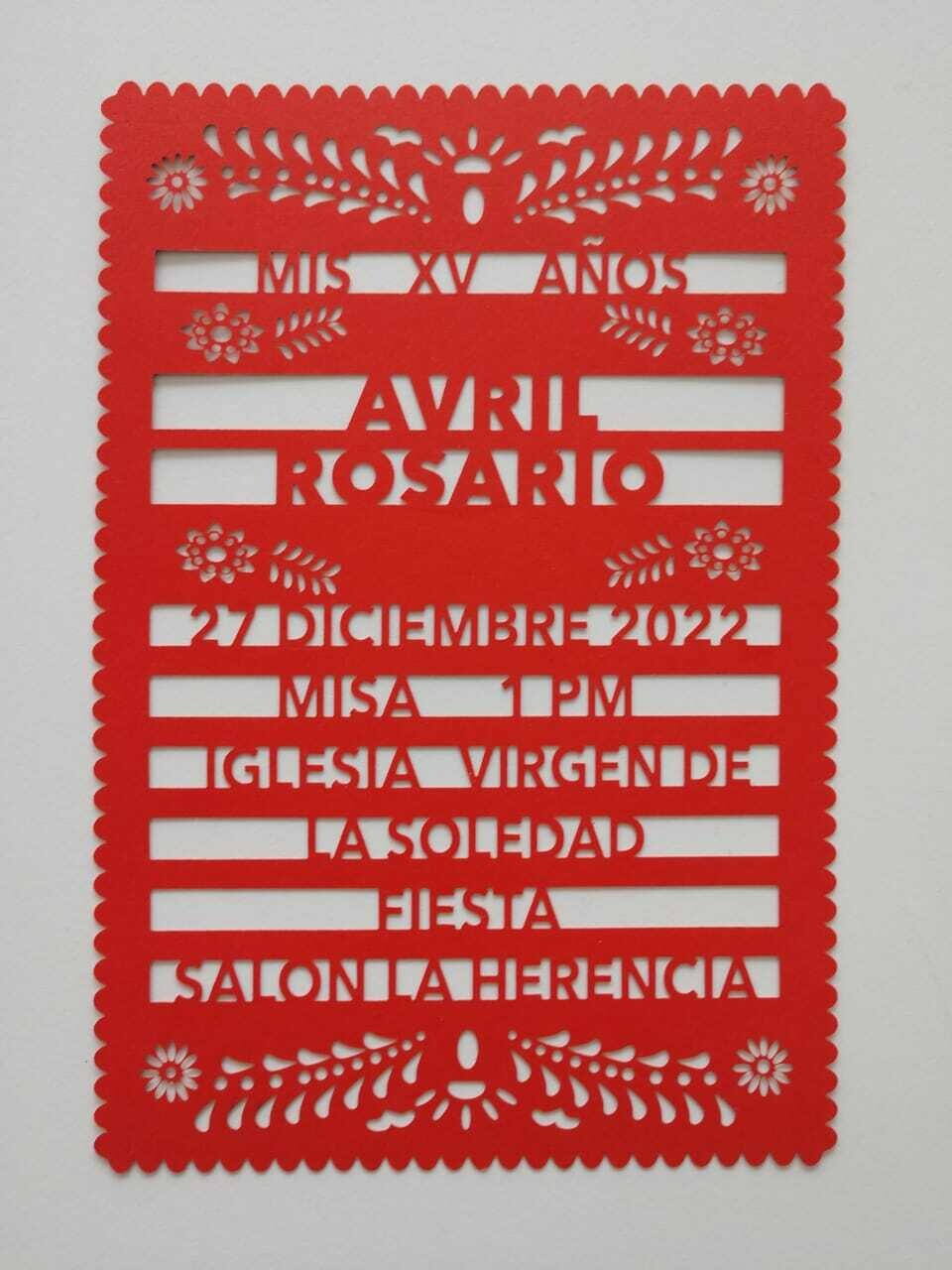 DIY Sobre Corte Laser Simple-Mexicana-Papel-Picado-06 - Personalizada DIY Sobre Corte Laser Simple-Mexicana-Papel-Picado-06 - Personalizada