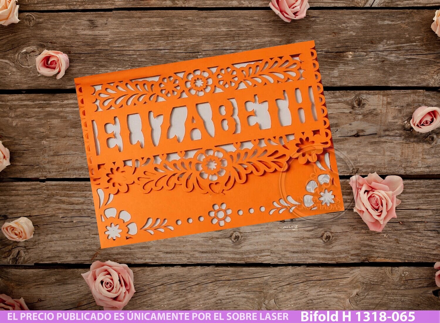 DIY Sobre Corte Laser  Bifold H 1318-065 Mexicana - Personalizada
