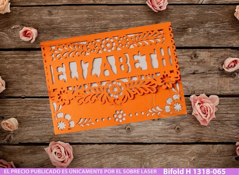 DIY Sobre Corte Laser Bifold H 1318-065 Mexicana - Personalizada DIY Sobre Corte Laser Bifold H 1318-065 Mexicana - Personalizada