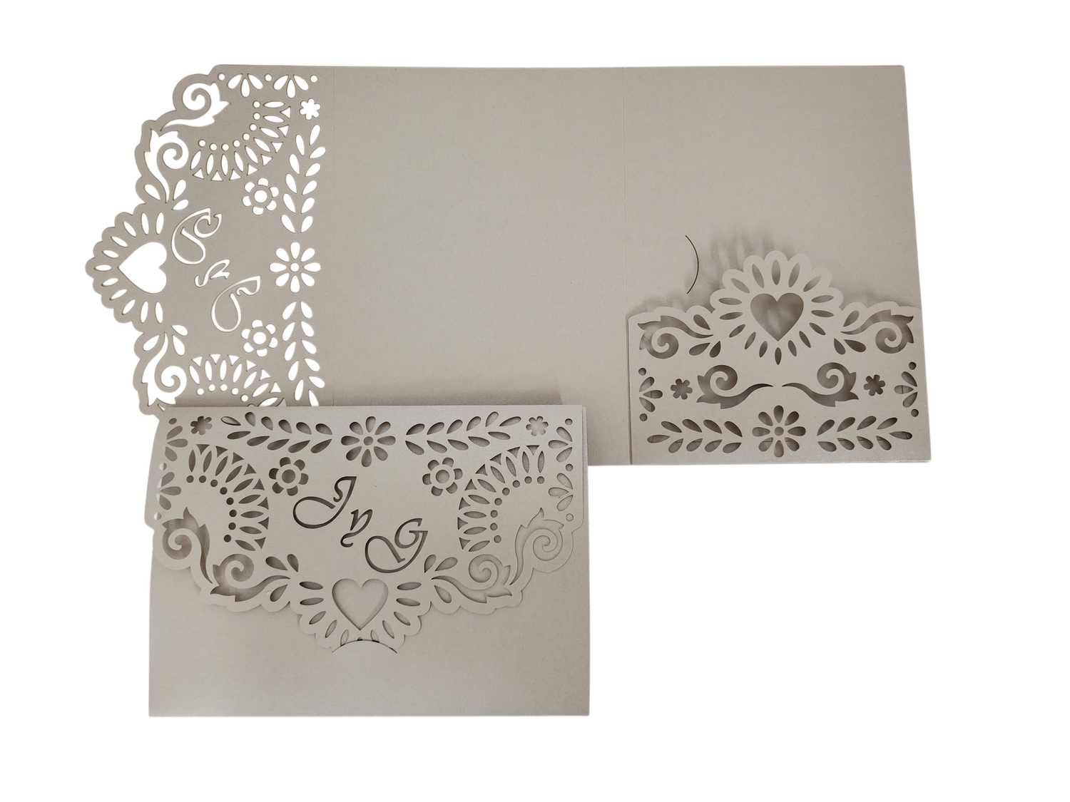 DIY Sobre Corte Laser DIY Trifold V 1318-104 Palomas