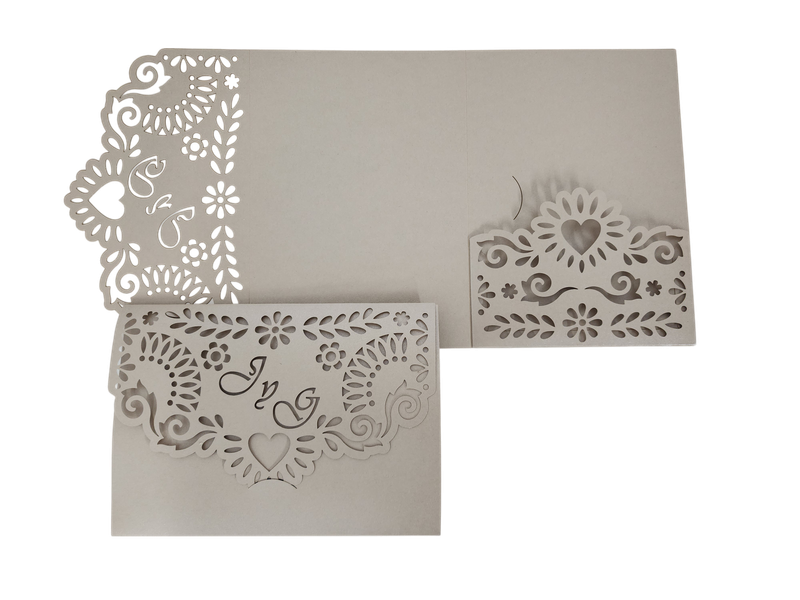 DIY Sobre Corte Laser DIY Trifold V 1318-104 Palomas