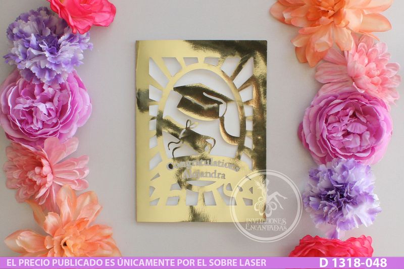 DIY Sobre Corte Laser D 1318-048 Graduacion - Personalizada