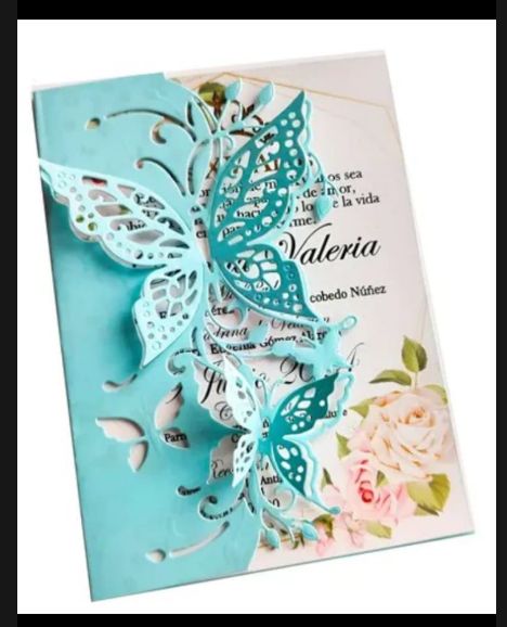 100 Sobres Corte Laser  D 1318-096 Mariposa