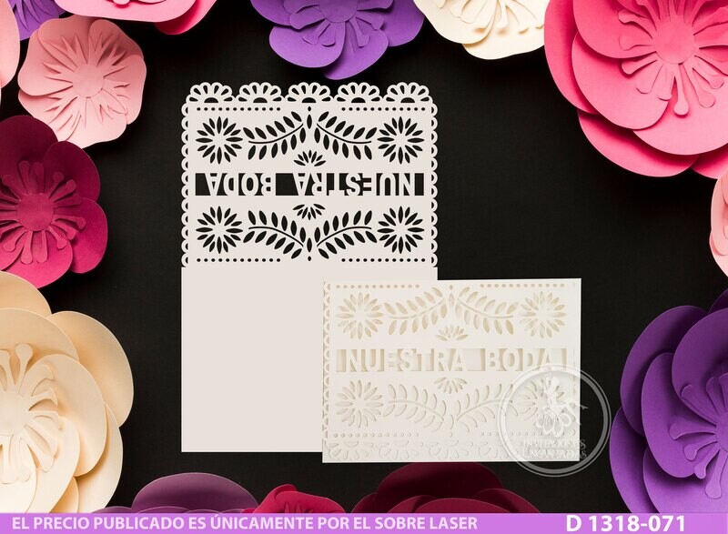 DIY Sobre Corte Laser DIY D 1318-071 Mexicana - Personalizada