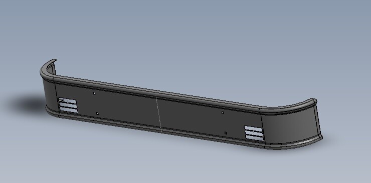 Skin, Bumper 6&quot; Stainless Steel, Horns Out