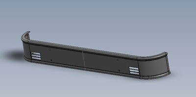 Skin, Bumper 6&quot; Stainless Steel, Horns Out