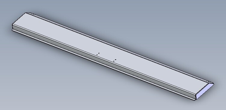 Cover, 18&quot; Bumper Trough, 2&quot; Lip
