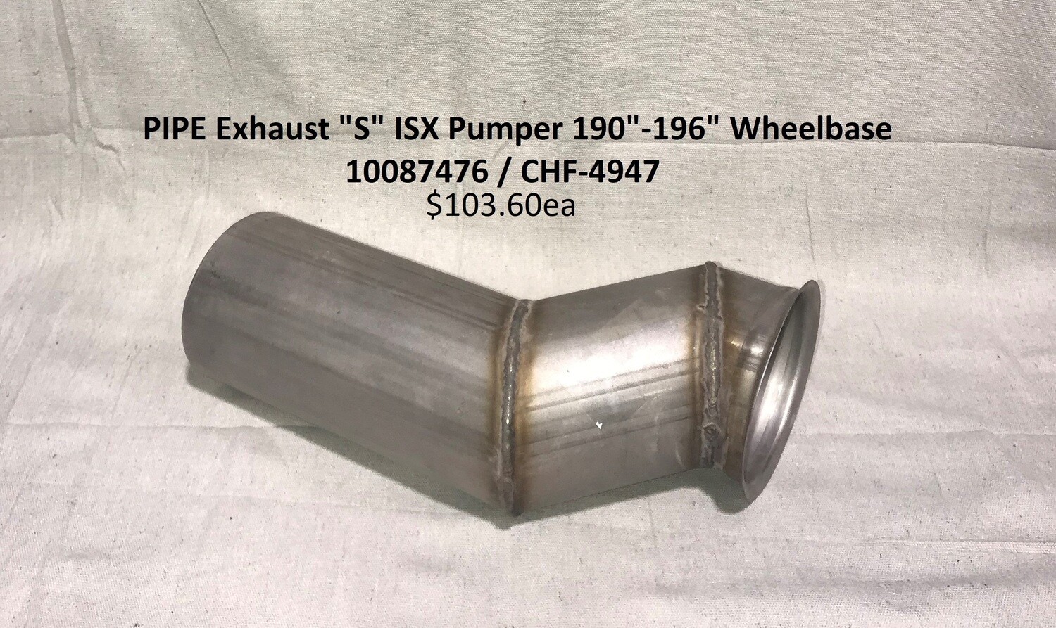 PIPE - Exhaust &quot;S&quot;