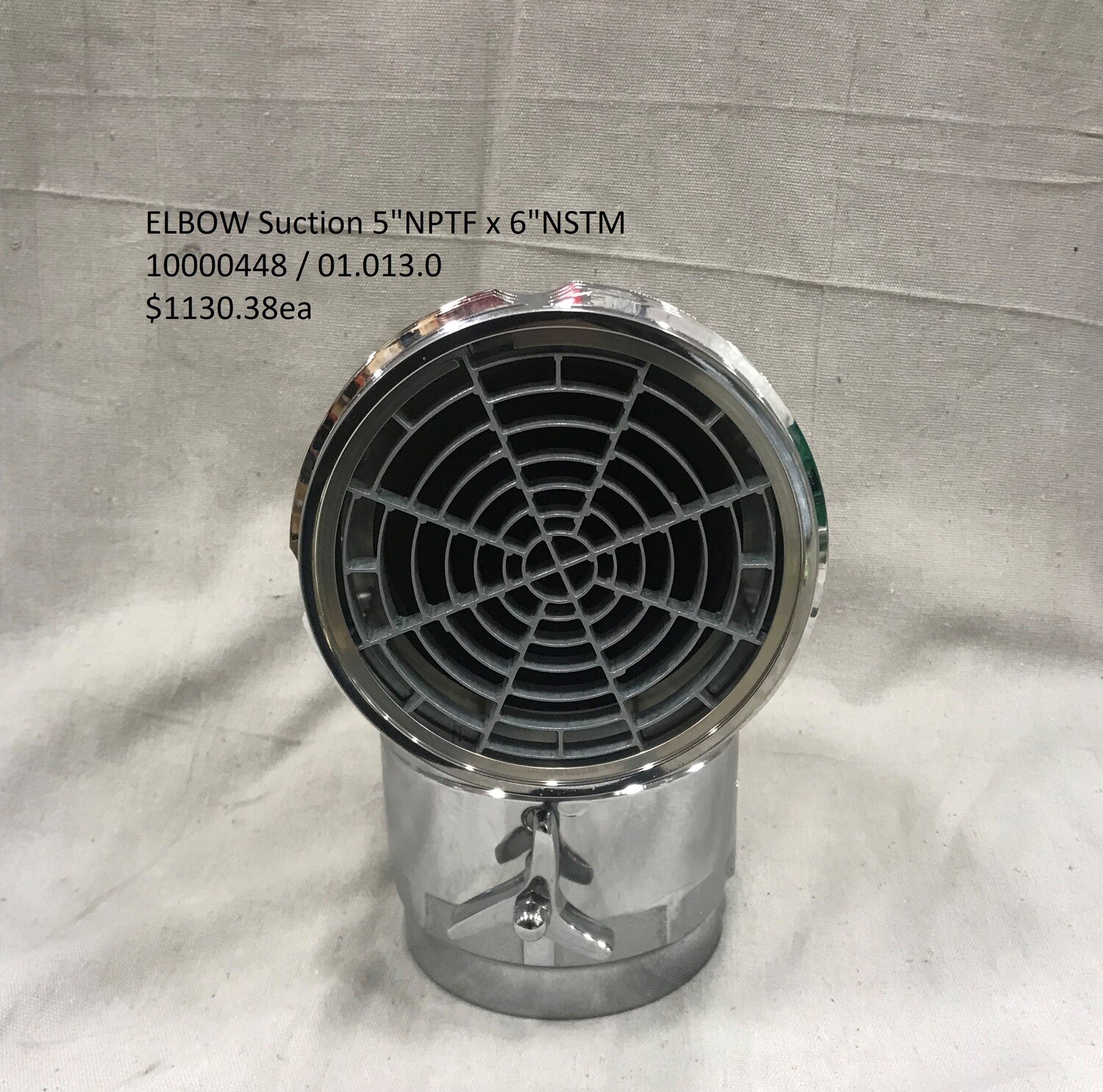 Elbow, Suction 5&quot; NPTF x 6&quot; NSTM