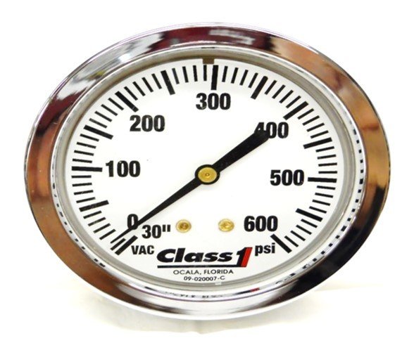 Gauge, 2.5&quot; Panel, -30-600 psi,  Large Bezel