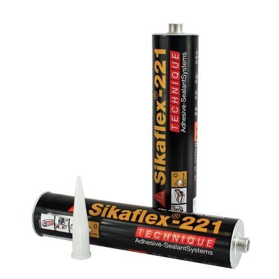Caulking, Sikaflex, Gray Adhesive