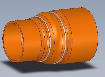 Boot, 3&quot; to 4&quot; Diameter, Silicone Reducer