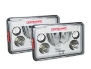 Headlight Kit, 4x6 LED High/Low Beam, Chrome