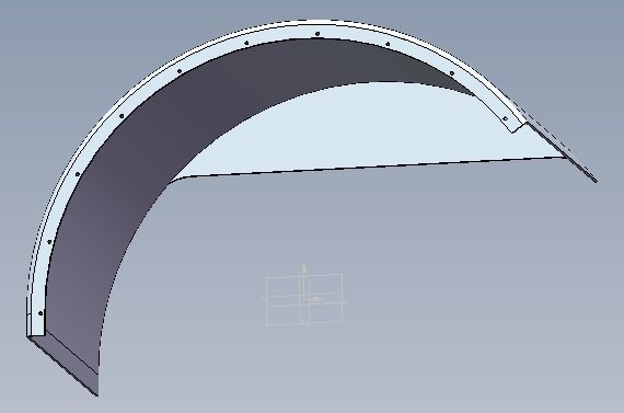 Liner, Rear Fender, Fiberglass