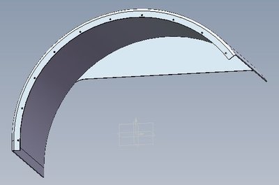 Liner, Rear Fender, Fiberglass