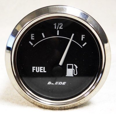 Gauge, 2&quot; Fuel w/ Chrome Bezel