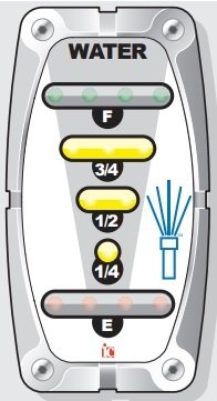 Display, 14 LED Tank Level, Chrome Bezel