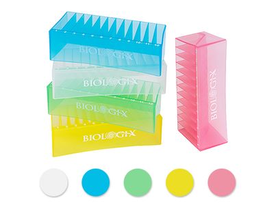 Biologix® Solution Basins-50mL, PP, Assorted Color, 25/Bag, 4 Bags/Case